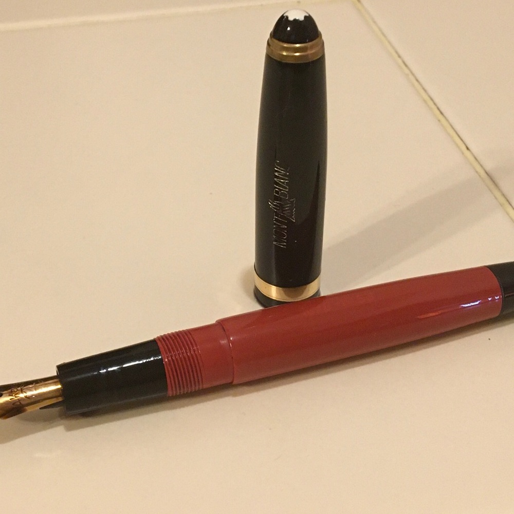 Montblanc Black and Red Fountain Pen